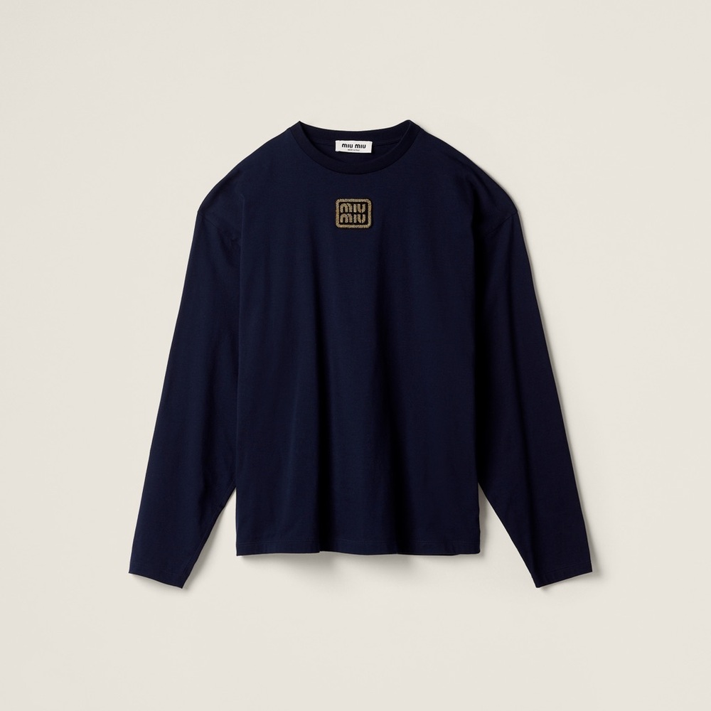 Clearance! Miu Miu Cotton Jersey T-Shirt It38